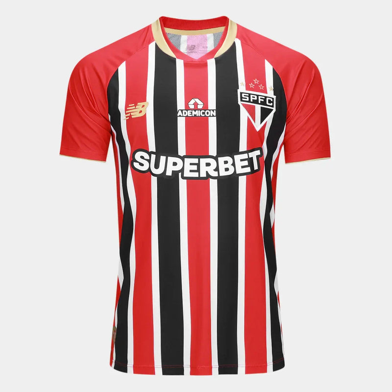 Camisa São Paulo II 25/26 Torcedor New Balance Masculina - Vermelho+Branco